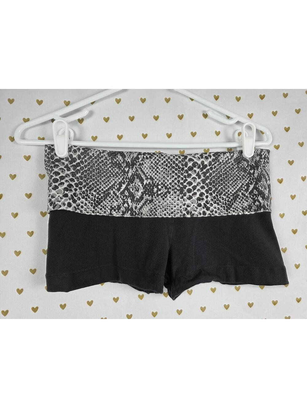 Victorias secret PINK Snakeskin FOLDOVER Y2k Yoga SHORTS Vintage Medium